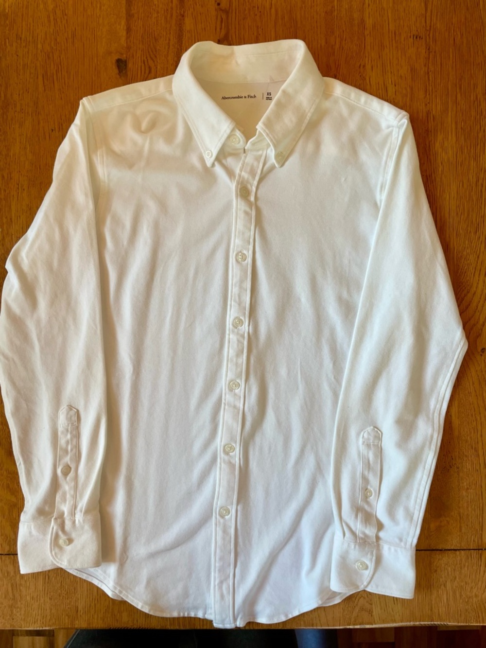 Abercrombie & Fitch Men's Knit White Button-Down - Picture 2 of 7
